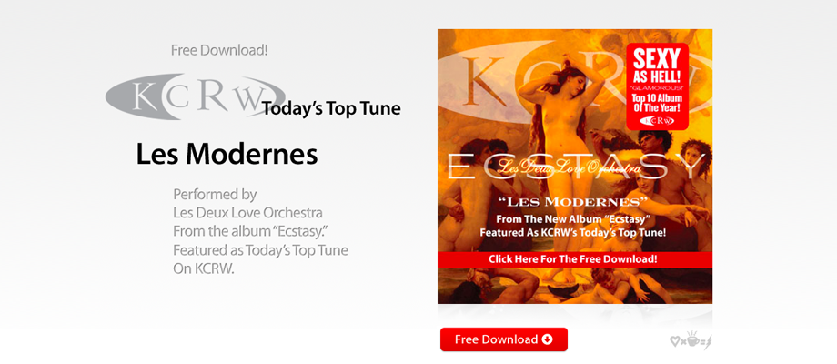 Les Deux Love Orchestra Les Modernes Featured as KCRW's Top Tune